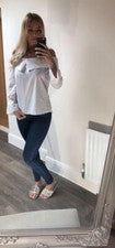 Elegante Camisa Blanca Informal Tallas Moda Tendencia Mujer Ropa Damas Prenda para el torso Camiseta