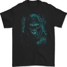 Camiseta para hombre A Mean Gorilla estilo oscuro 100 % algodón