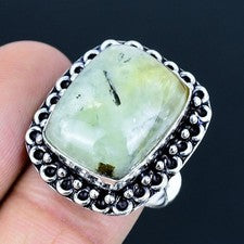 Anillo de joyería de plata esterlina 925 hecho a mano con piedras preciosas...