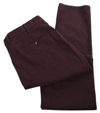 PT TORINO Burdeos Calce Ajustado Prenda Teñida Algodón Elástico Pantalones Chinos 52 Nuevos con Etiquetas