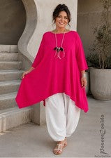 PoCo Desgin LAGENLOOK Tunika Long-Shirt pink XL-XXL-XXXL 44 46 48 50 52 54 56 58