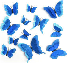 Decoración de Pared Mariposa 3D - 24 Piezas, 3 Tamaños, Decoraciones Mariposa Dorada para Hogar y