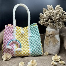 Lindo bolso de moda arco iris de diseñador para mujer”