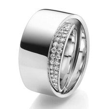 Anillo Goldmaid Silver Moon 925 plata de ley maciza 26 circonitas NUEVO