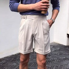 Pantalones cortos sueltos informales rectos finos de verano estilo británico para hombre Nápoles