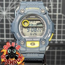 Casio G-Shock AZUL GASOLINA G-7900 G-Rescate Gráfico de Marea Luna Datos Amarillo G-7900-2