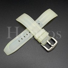 Correa de reloj de silicona de goma transparente de 22 mm de liberación rápida para Invicta
