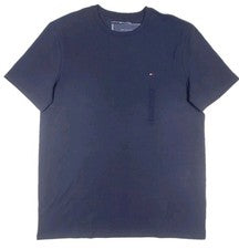 Tommy Hilfiger Hombres Camiseta Azul Marino Elástico Algodón Cuello Redondo Talla S-XXL