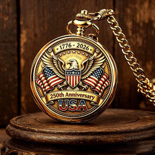 Reloj Bolsillo Conmemorativo Día de la Independencia 250 Aniversario