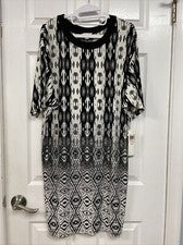 Vestido Vaina London Times Blanco y Negro Para Mujer Talla 6 Nuevo