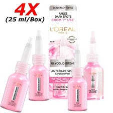 4X Loreal Paris Glicólico Brillante Antimanchas Oscuras Exfoliante Cuidado Facial de la Piel M