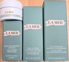 Set de muestra de cuidado facial facial de viaje La Mer de 4 piezas tamaño de viaje espuma lavado hidratante