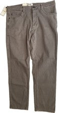 NUEVO Pantalones informales estilo mezclilla ROWM para hombre talla 34 X 29 algodón elastano gris $80
