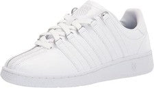AMPLIO Extra Hombre K-Swiss Clásico VN Cuero Zapatilla 07321-101-XW Blanco/Blanco Nuevo