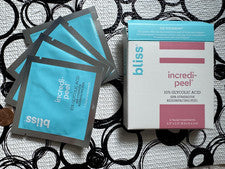 Exfoliante rejuveneciente con ácido glicólico Bliss INCREDIPEEL 10 % * 4 tratamientos faciales