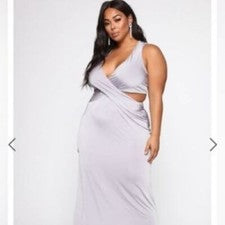 Moda Nova Para Mujer Plus "Roba a tu Hombre Maxi Vestido Corte Lavanda" 2XL NUEVO CON ETIQUETAS