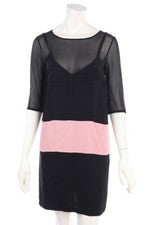 Vestido WHO*S WHO Layer Look D 40 negro nude rosa NUEVO