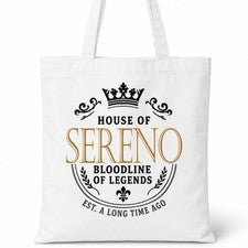Bolso de Mano SERENO Family Surname House Of White Algodón