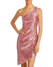 Vestido para mujer Aqua L84316 roseta lentejuelas asimétricas talla S