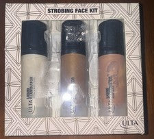 NUEVO KIT FACIAL ULTA ESTROBOSCÓPICO INCLUYE PERLA BRILLANTE BRONCE ORO ROSA 15 ml CADA UNO
