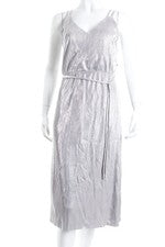 Oasis Sommerkleid Träger silberfarben Größe 34