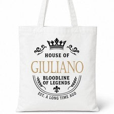 Bolso de Mano House Of GIULIANO Nombre Familiar Blanco Regalo de Cumpleaños