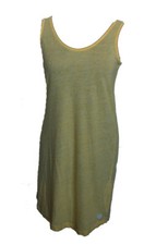 S4) VESTIDO VESTIDO DE TIRANTES VESTIDO DE VERANO BANCO AMARILLO FESTIVO TALLA S 36 NUEVO