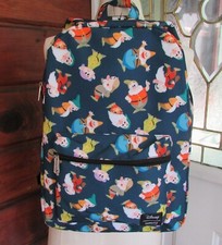 Disney Loungefly Seven Dwarfs Mochila Grande Bolso de Viaje Escolar Blancanieves Nuevo con Etiquetas