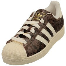 Adidas Superstar Ii Mujer Moda Entrenadores en Marrón Blanco - 5.5 UK
