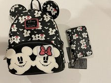 Juego de mini mochila Loungefly Disney Mickey Minnie Mouse fantasmal que brilla en la oscuridad