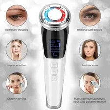Masajeador facial antiarrugas EMS 5 en 1 terapia de luz roja y azul productos para el cuidado de la piel