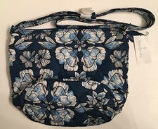 Bolso Bandolera Vera Bradley Ultraligero Cubo Azul Floral
