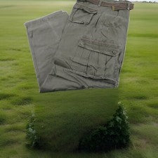 Pantalones cargo estilo militar con cinturón para hombre talla 42/32 (nuevos con etiquetas)