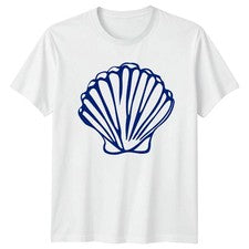 Camiseta para hombre Scallop Shell Ocean Nature camiseta gráfica unisex estilo costero