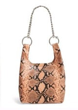 Nueva Cartera Hobo Para Mujer Rebecca Minkoff Karlie Cuero Liso Piel de Serpiente