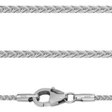 Joyero cadena trenza grosor 1,3 mm plata real 925 rodiado trenza collar cadena nuevo