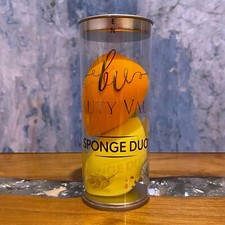 Beauty Vaulte Esponja Multiusos Dúo Naranja Amarillo NUEVO Set Licuadora Maquillaje Semillas