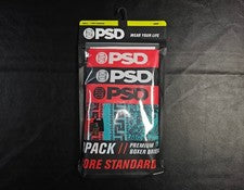 Paquete de 3 calzoncillos boxer premium PSD negros/rojos/paisley bandana tallas S/M/L estándar