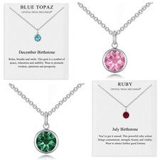 Collares de piedra de nacimiento creados con cristales de Zircondia® por Philip Jones