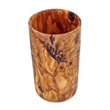 Vaso De Utensilios Esbelto De Madera De Olivo Altura Aproximada 15-18 Cm