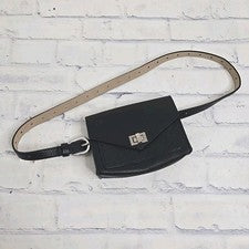 Bolso Cinturón Steve Madden Mujer XL Convertible Negro Imitación Cuero Ajustable