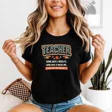 Camiseta para mujer Some Days I Rock It escuela maestra educación regalo para ella