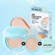 Cojín funda poro aireado AMUSE FPS 50+ PA++++ 15g+Recarga 15g 2025 S/S K-Beauty