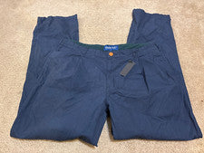 Nuevo con etiquetas Only NY Hombres Talla 36 Pantalones Informales Estilo Chino Algodón Sarga Azul Marino