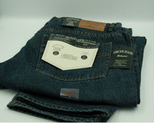 Pantalones de mezclilla para hombre Oscar azul estilo 999 talla 46W x 32L pierna recta