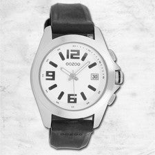 Oozoo Reloj De Pulsera Para Hombre Timepieces Analógico De Cuero Negro UOC3167A