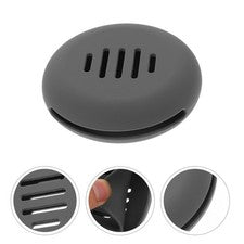 Contenedor de almacenamiento de polvo con soporte para soplo de maquillaje de silicona estuche de belleza