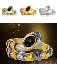 Reloj de mujer de diseño único con aspecto de serpiente reloj de serpiente reloj de pulsera brazalete