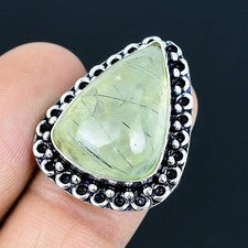 Anillo de joyería de plata esterlina 925 hecho a mano con piedras preciosas...