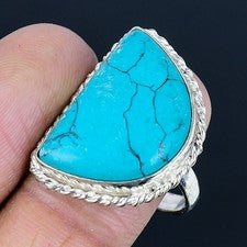 Anillo de joyería de plata esterlina 925 hecho a mano de piedras preciosas...